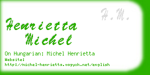 henrietta michel business card